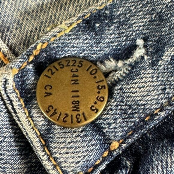 Current Elliott Jeans Womens Sz 28 The Cross over First Loved Destroyed uneven - Picture 14 of 15